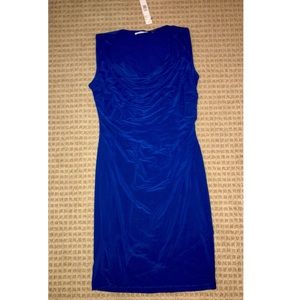 Tahari fitted draped dress! NEW WITH TAGS